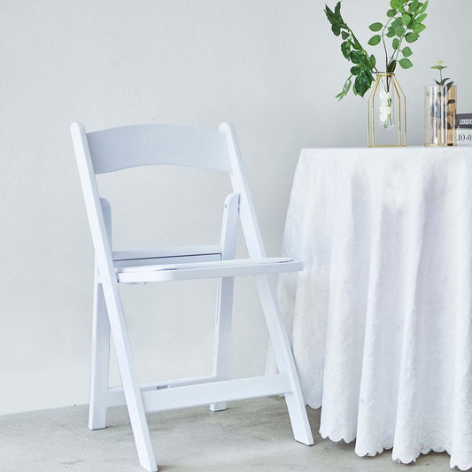 White Resin Padded Chairs