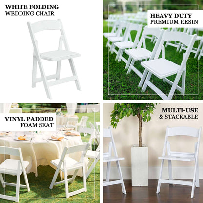 White Resin Folding Chairs