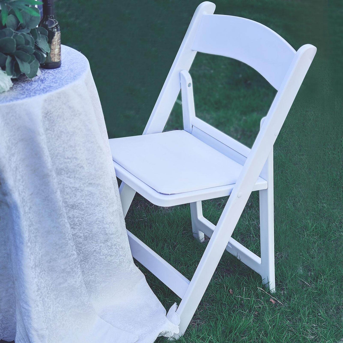 White Resin Folding Chairs