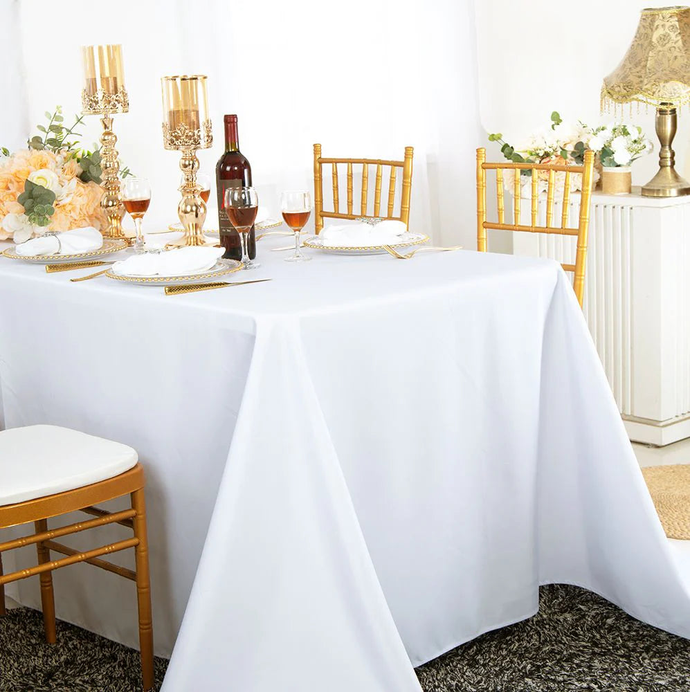 White Rectangular Tablecloth