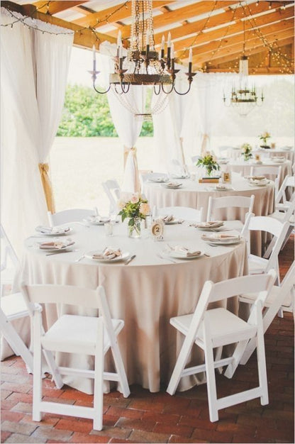 White Resin Folding Chairs